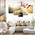 thumbnail image 1 of Huge Yacht Sailing Against Sunset - Pier Canvas Art Print, 1 of 3