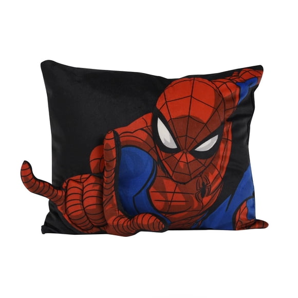 Marvel Spiderman 3D Decorative Throw Pillow for Kids by Nemcor (16”x13”)