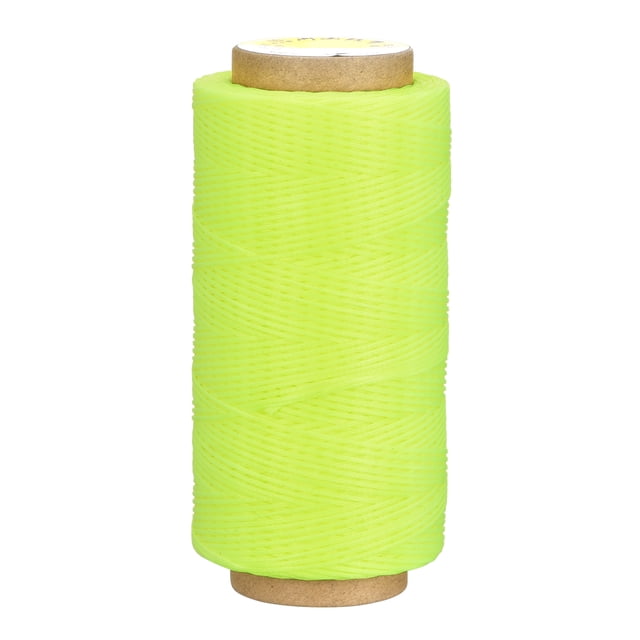Unique Bargains 186 Yards 210D/1mm Leather Sewing Thread Polyester Waxed Cord, Lime