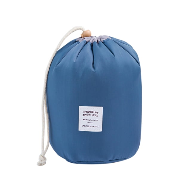 Langgg Toothbrush Makeup Tool Storage Bag Outdoor Camping Traveling Toiletry Pouch Drawstring Design Barrel