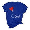 thumbnail image 5 of Meichang Hauts pour Femmes T-Shirts de la Saint-Valentin T-Shirts de Fête à Col Rond T-Shirts à Imprimé Cœur d'Amour T-Shirts à Manches Courtes Jolis Tees Blouses en Liquidation, 5 of 5