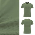 thumbnail image 4 of Floleo Homme Couleur Unie Extensible Convenable Veston de Sport à Manches Courtes Haut de Course Respirant Léger Décontracté Mode Confort Convenable Mode Urbaine (Vert Armée, 3TG), 4 of 7