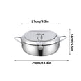 thumbnail image 3 of Air Fryers & Accessories Stainless Steel Deep Fryer with Lid Temperature Control Oil Filter Rack for Home Kitchens, 3 of 6