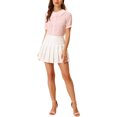 thumbnail image 2 of INSPIRE CHIC Blouse à Boutons Vichy pour Femme à Col Peter Pan avec Volants TP Rose, 2 of 7