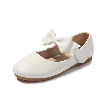 MIASHUI Chaussures pour Enfants Chaussures pour Tout-Petits Petites Filles Chaussures de Robe Chaussures de Ballet pour Demoiselles d'Honneur Chaussures de Fête Mariage, Blanc, 5-5,5 Ans