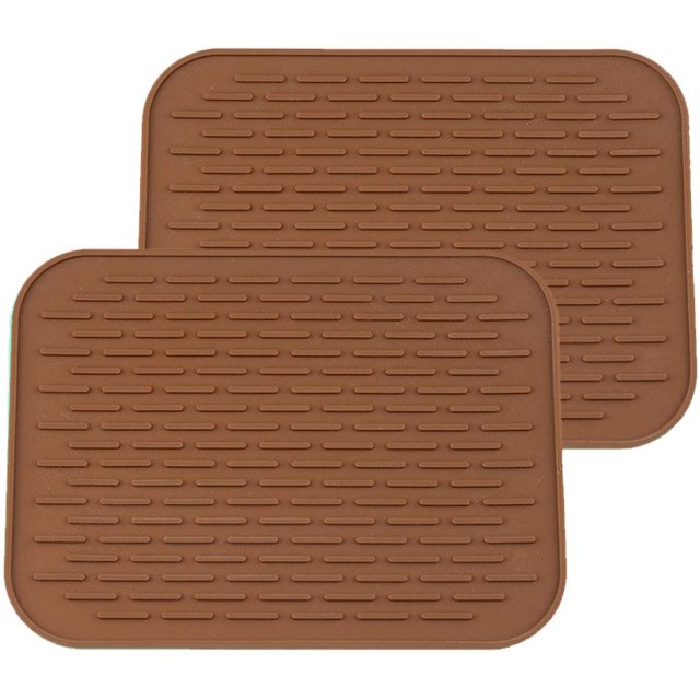 DAMAIE 2pcs Silicone Dish Drying Mat Mat Heat & Resistant Mat Easy Clean Dishwasher Safe Eco-Friendly