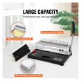 thumbnail image 3 of Binding Machine Comb Binding Machine 21Holes Binding 450 Sheets Book Binder Machine With 100 PCS 3/8'' Comb Spines, 3 of 7