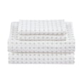 thumbnail image 4 of Mainstays Ensemble de draps à pois dispersés Double, 4 pièces, Blanc, Adulte., 4 of 5