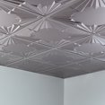 thumbnail image 5 of Fasade Art Deco Vinyl 2ft x 2ft Lay In Ceiling Panel Argent Silver 5 Pack, 5 of 5