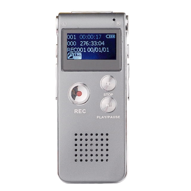 Enregistreur Vocal Numérique Enregistreur Activé par la Voix pour Conférences, Réunions, Entrevues Enregistreur Audio 8 Go Mini Portable Dictaphone à Ruban avec Lecture, USB, MP3