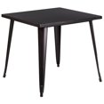 thumbnail image 1 of 31.75'' Square Black Metal Indoor-Outdoor Table, 1 of 3