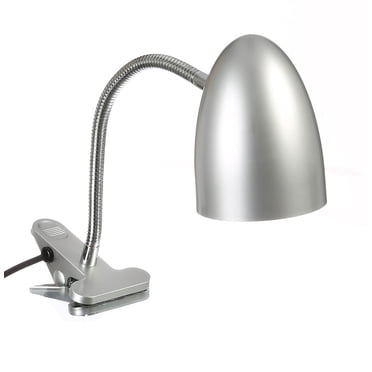 Mainstays Modern LED Clip Lamp, Silver Plastic