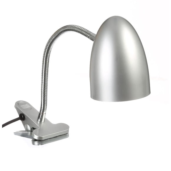Mainstays Modern LED Clip Lamp, Silver Plastic