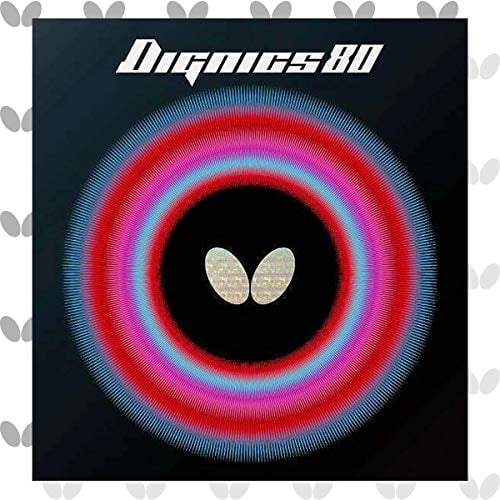 Butterfly Dignics 80 Caoutchouc de Tennis de Table Caoutchouc de Tennis de Table / 1,9 mm Ou 2,1 mm / Rouge Ou Noir / 1 Feuille de Caoutchouc de Tennis de Table Inversée / Caoutchouc Professionnel de Tennis de Table