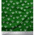 thumbnail image 1 of Soimoi Green Rayon Fabric Coral Ocean Print Sewing Fabric Yard 42 Inch Wide, 1 of 2