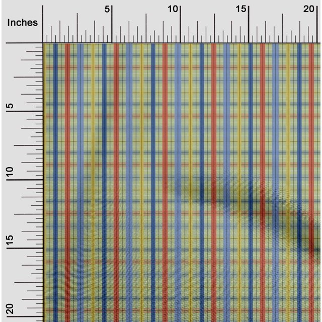 oneOone Silk Tabby Fabric Madras Check Print Sewing Fabric BTY 42 Inch Wide
