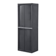 thumbnail image 1 of Sterilite Armoire de Rangement à 4 Tablettes, Portes Verrouillables avec Tablettes Ajustables, Gris, Lot de 2, 1 of 9