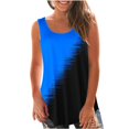 thumbnail image 1 of Yuyuzo Débardeurs pour Femmes Été Sans Manches T-Shirt Décontracté Col Rond Chic Color Block Blouse Fluide de Plage, 1 of 6