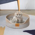 thumbnail image 2 of Panier de Lit Tissé pour Chat Protection des Meubles Toutes Saisons Lit de Repos Gris 50cm, 2 of 8