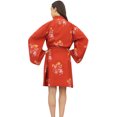 thumbnail image 2 of Bimba Robe de Chambre Florale pour Femmes Kimono de Demoiselle d'Honneur Bleu - 8, 2 of 5