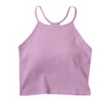 thumbnail image 2 of Sleeveless Beauty Back Pads Wire Free Cropped Vest Women Solid Color Seamless Vest Top White S, 2 of 13