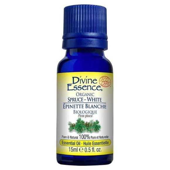 Divine Essence - Huile Essentielle Biologique d'Épinette Blanche, 15 ml