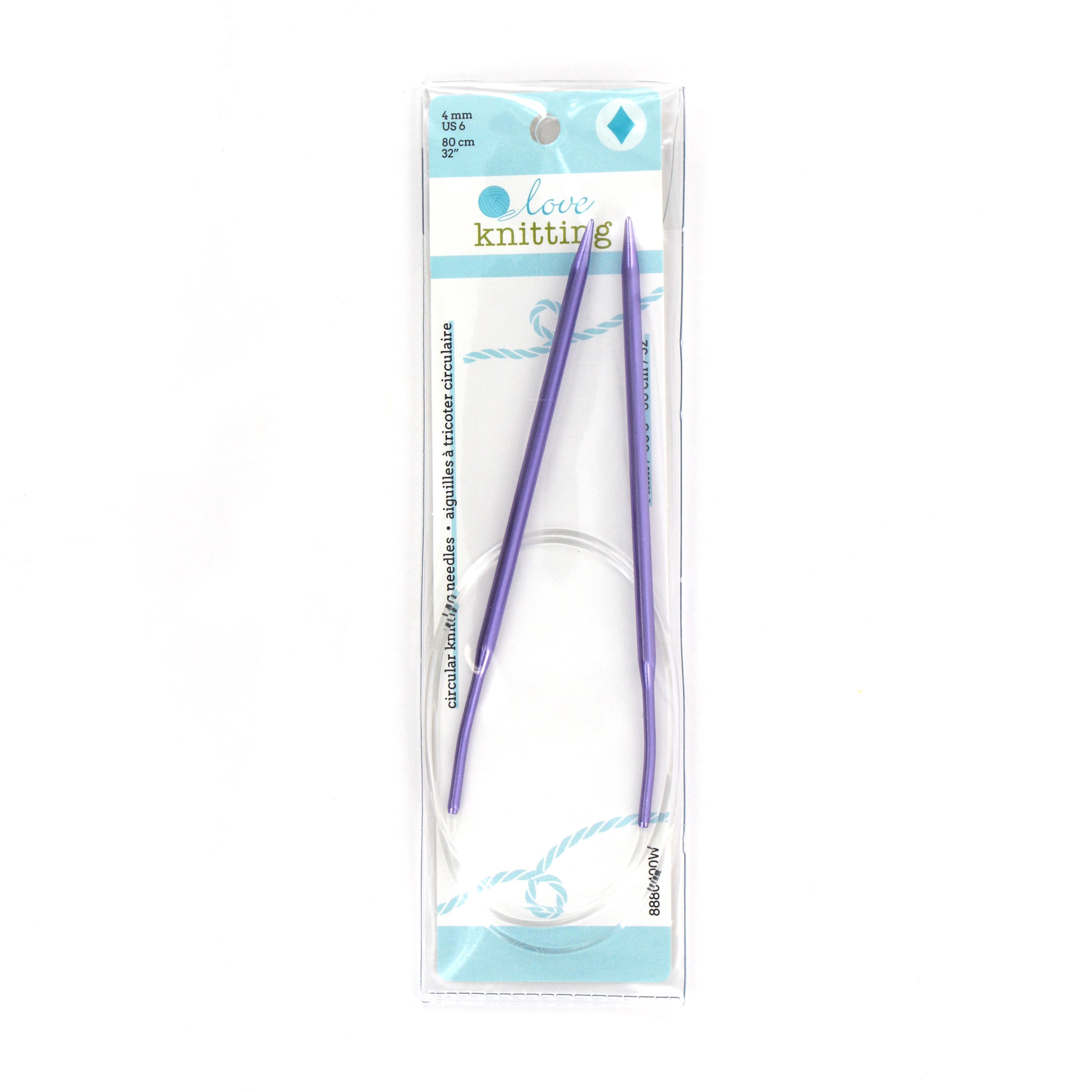 LOVE KNITTING Aluminium Circular Knitting Needles, 80 cm (32"), 4 mm (US 6)