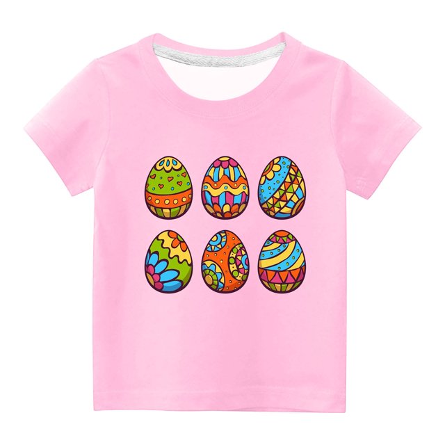 Chemises pour Filles Tout-Petits Enfants Garçons Filles Mignon Col Rond Imprimé Manches Courtes Haut