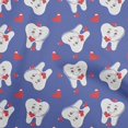 thumbnail image 1 of oneOone Cotton Poplin Medium Blue Fabric Asian Kawaii Rabbit Fabric For Sewing Printed Craft Fabric By The Yard 56 Inch Wide, 1 of 4