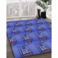 thumbnail image 3 of Ahgly Tapis d'Intérieur Lavable en Machine Carré Transitionnel Bleu Ardoise Clair, 4 Pieds Carré, 3 of 7