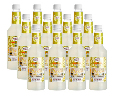Master of Mixes Tom Collins Mix, Premium Handcrafted Lemon & Citrus Cocktail Base, 1 Liter (33.8 fl oz), Case of 12
