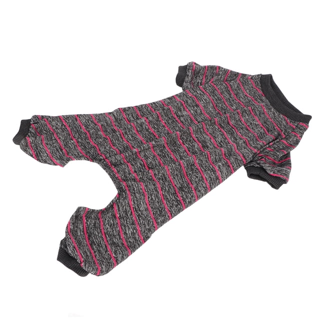 Pyjamas Rayés pour Chien, Pyjamas pour Chien Design Chandail Polyester Confortable à la Mode 4 Pieds pour Maison TP,S,m,L,TG