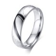 thumbnail image 1 of Puzzle Heart Wedding Band Ring for Valentine Lovers EngageMenst Promise, 1 of 5