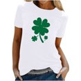 thumbnail image 2 of T-shirt de la Saint-Patrick pour Femme, Mode, Col Rond, Imprimé, Manches Courtes, T-shirt Décontracté Ample, Hauts, T-Shirts de la Saint-Patrick pour Femmes, 2 of 6