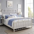 thumbnail image 3 of Metal Pipe Queen Bed - Antique White, 3 of 6
