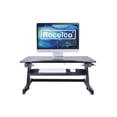 thumbnail image 3 of Rocelco 32" Height Adjustable Standing Desk Converter - Quick Sit Stand Up Dual Monitor Riser - Gas Spring Assist Tabletop Computer Workstation - Large Retractable Keyboard Tray  (Black), 3 of 9