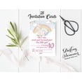 thumbnail image 3 of Darling Souvenir Blue Birthday Invitation Card 28 Pcs Fill or Write In Blank Invites Printable Party Supplies 5 x 7 Inches, 3 of 5