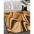 thumbnail image 3 of Ahgly Company Tapis d'Intérieur Lavable à la Machine, Carré, Transitionnel, Orange, Tapis de Zone, 3 Pieds Carré, 3 of 7