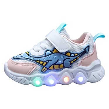 Bmisegm New Cartoon Boys Dinosaur Sports Shoes Girls Mesh Breathable Shoes Small and Medium Sized Children Baby Light Shoes Kids Sneakers RD2 8 (US size)