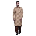 thumbnail image 1 of Atasi Kurta Pathani Classique à Col pour Garçons Chemise en Rayonne à Poche avant, 1 of 5