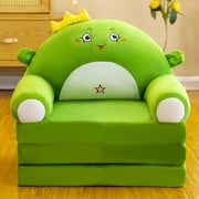 WIFKLSIIPG Foldable Kids Sofa Cover Backrest Armchair 2 in 1 Foldable Children Sofa Cute Cartoon Lazy Sofa Children Flip Open Sofa Bed for Living Room Bedroom Without Liner Filler