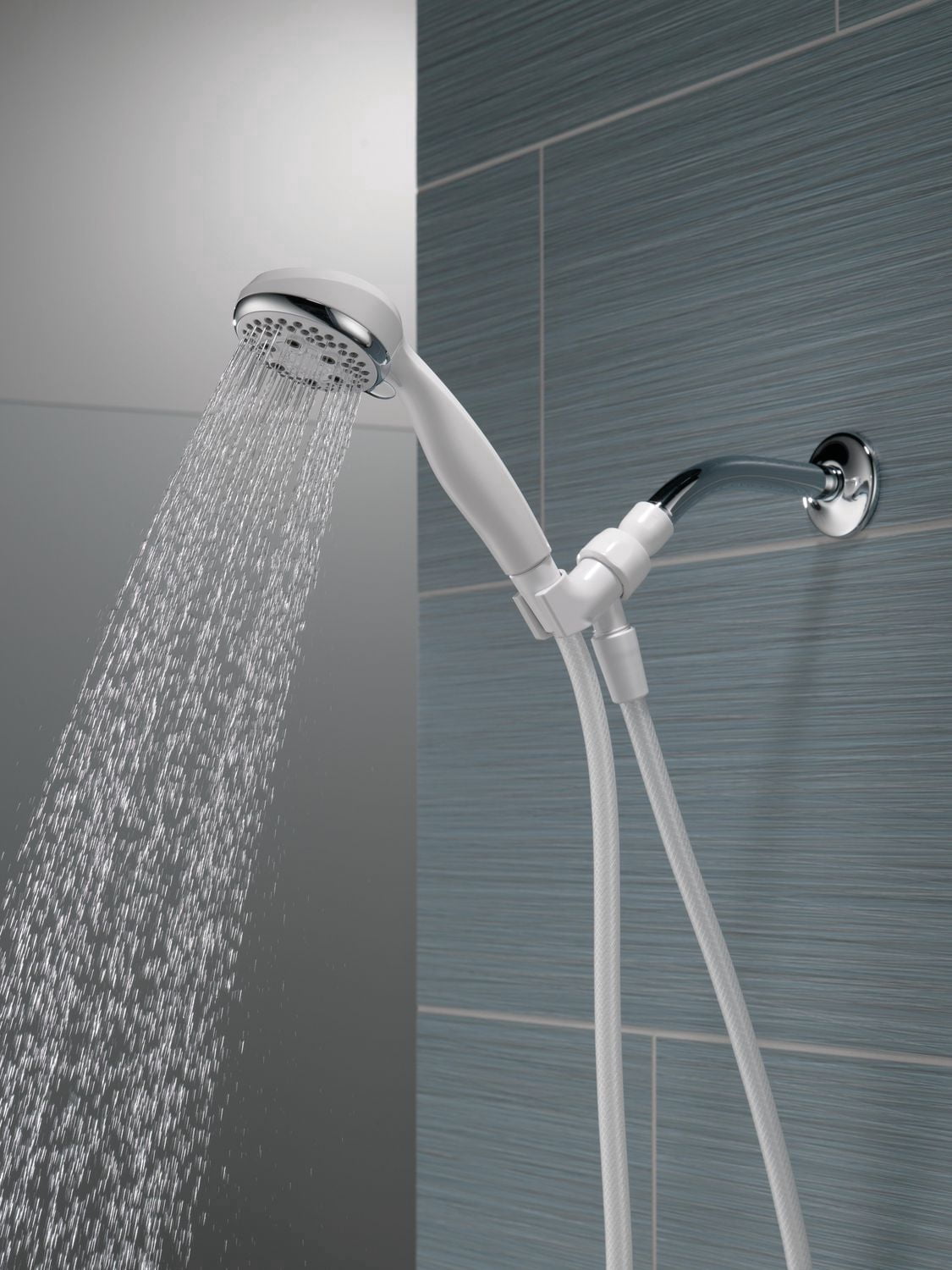 Peerless 4-Setting Hand Shower in White and Chrome