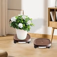 thumbnail image 5 of Rbaofujie Universal Wheel Round Plastic Base Mobile Flowerpot Tray Thickened Resin Universal Wheel with Brake Strap Water Box Drawer Tray with Wheel Flower Support, 5 of 5