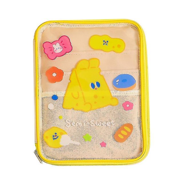 Clear Tablet Sleeve Bag Lovely Cartoon Bear Carrying Bags Transparent Storage
