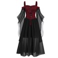 thumbnail image 4 of Robes de Plage à Manches Longues pour Femmes 2022 Grande Taille Froide Épaule Papillon Robes, 4 of 6