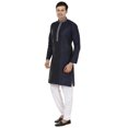 thumbnail image 2 of Kurta Pyjama pour Homme Vêtements Inde Mariage Fête (Bleu, TG), 2 of 5