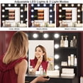 thumbnail image 4 of Yiwa Large Vanity Table with Lighted Mirror, 8 Storage Drawers, 2-Tier Shelves, 3 Lighting Modes for Bedroom, 4 of 7