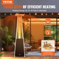thumbnail image 2 of VEVOR Chauffage de Patio au Propane 48000 BTU Pyramide avec Roues pour Patio Extérieur Bronze, 2 of 9