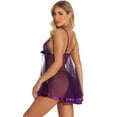 thumbnail image 4 of Ensemble de Pyjama pour Femmes Mode Femmes Pyjama en Dentelle Aguichant Séduisant Nuisette à Bretelles, 4 of 9