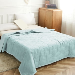 XIPYYKM Couverture Été Lit Couverture Skin Friendly Plain Imprimer Couverture Cotton Lavée Couverture Cool Comforter Chaud Sommeil Couverture d'été Couverture de nettoyage